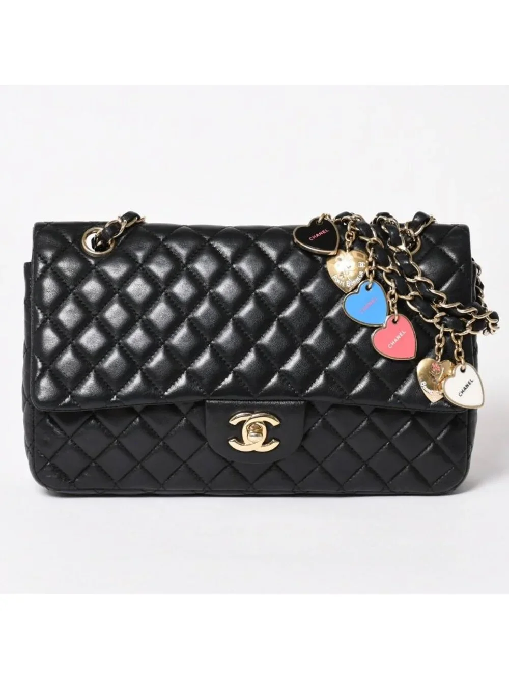 Chanel Quilted 25 Chain Shoulder Bag Valentine's Day Limited CC Logo Lambskin